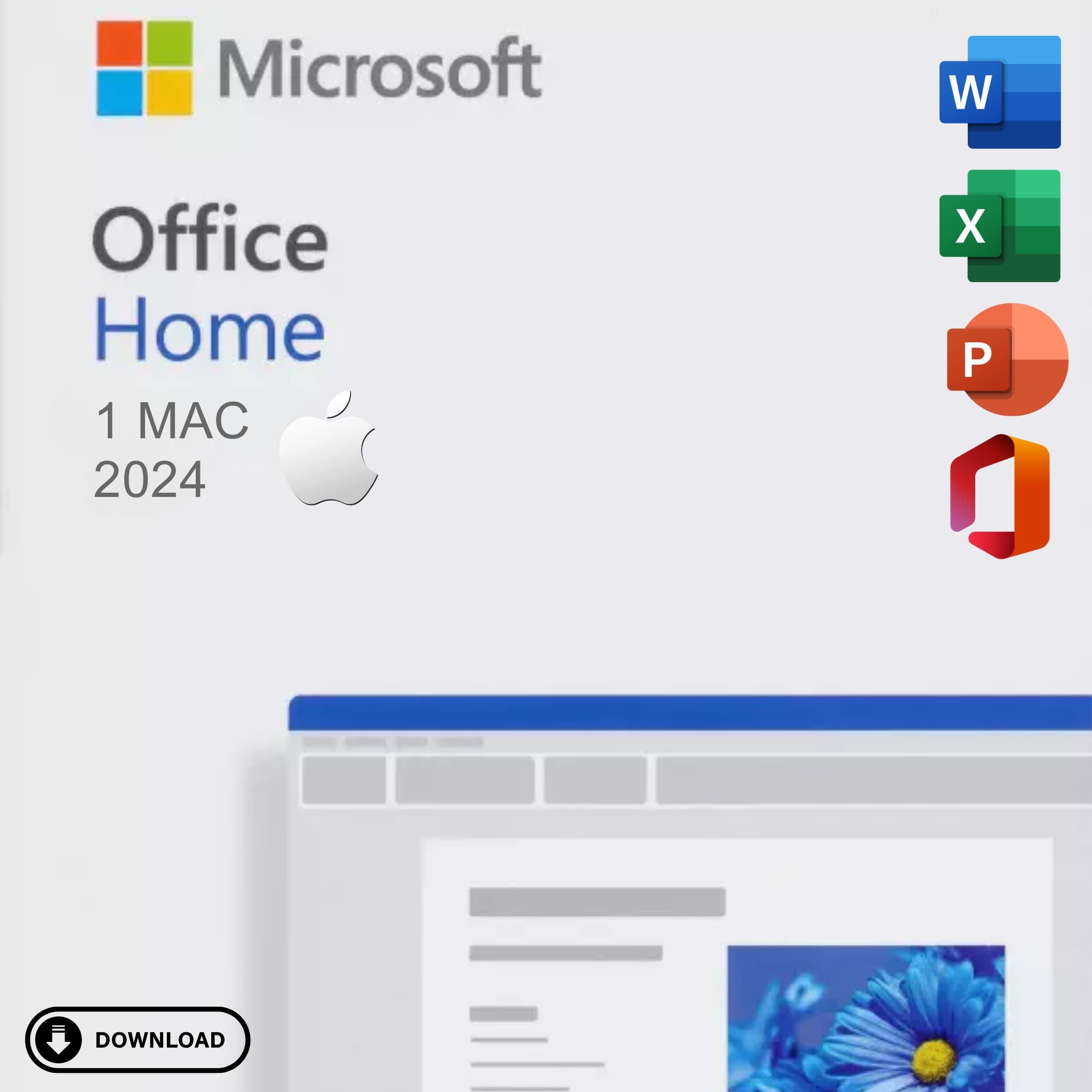 Microsoft Office 2024 Famille Mac