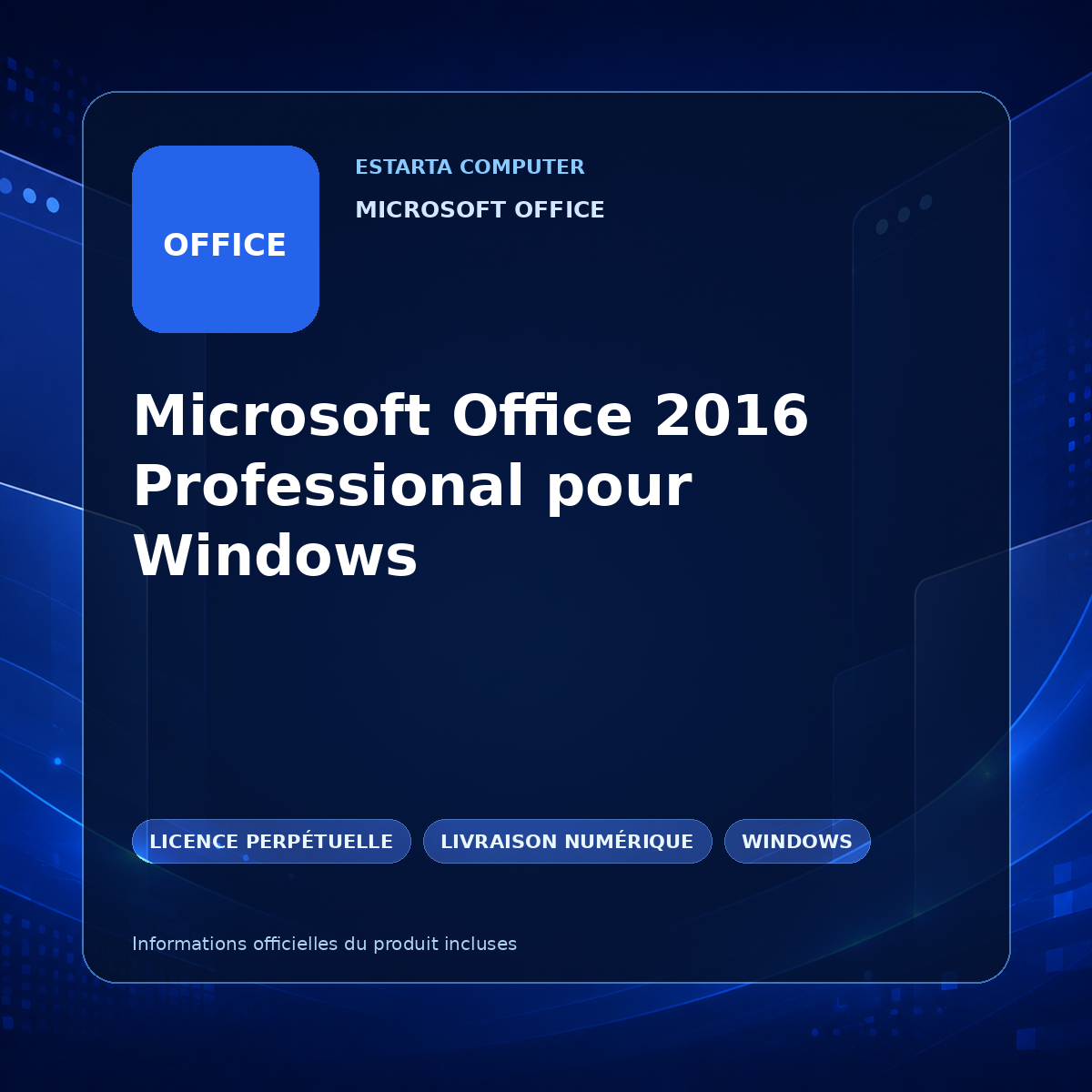 Microsoft Office 2016 Professional pour Windows – image du logiciel numérique