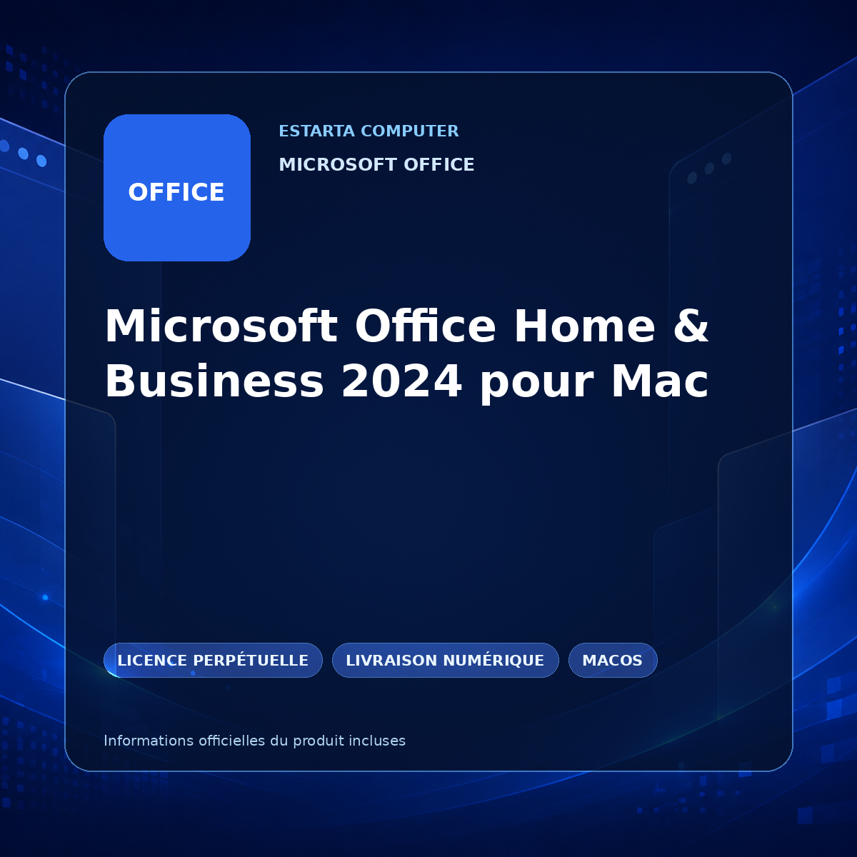 Microsoft Office Home & Business 2024 pour Mac – image du logiciel numérique