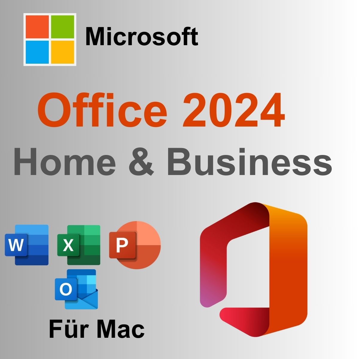 Produktbild von Microsoft Office 2024 Home and Business für Mac – Office-Software für macOS, inklusive Word, Excel, PowerPoint, Outlook und Teams, ideal für professionelle und private Nutzung auf MacBook und iMac