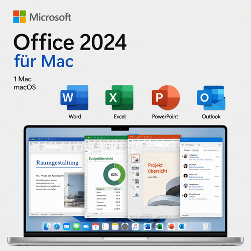 Microsoft Office 2024 pour Mac – Word, Excel, PowerPoint & Outlook
