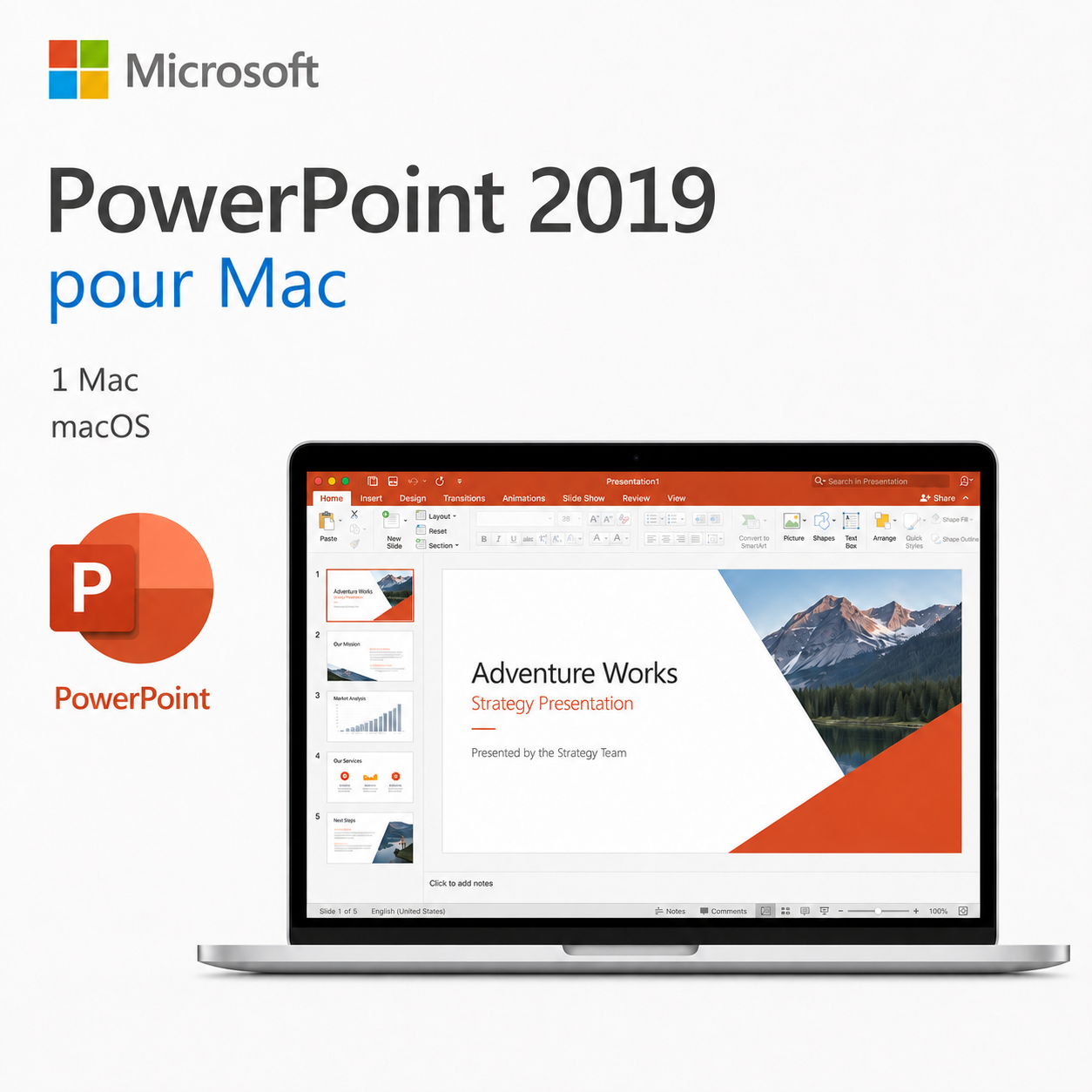 Microsoft PowerPoint 2019 pour Mac