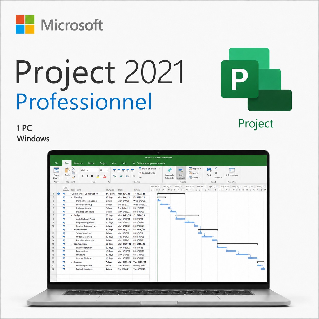 Microsoft Project 2021 Professionnel