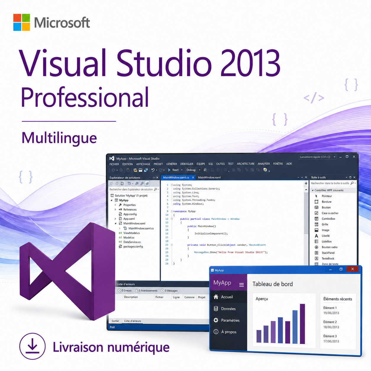 Microsoft Visual Studio 2013 Professional – version française