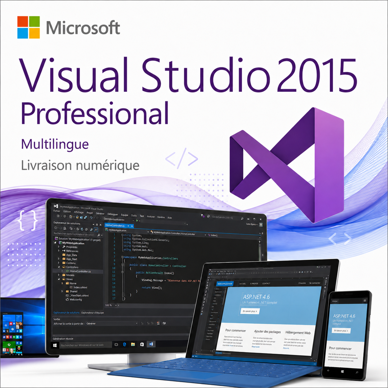 Microsoft Visual Studio 2015 Professional – version française