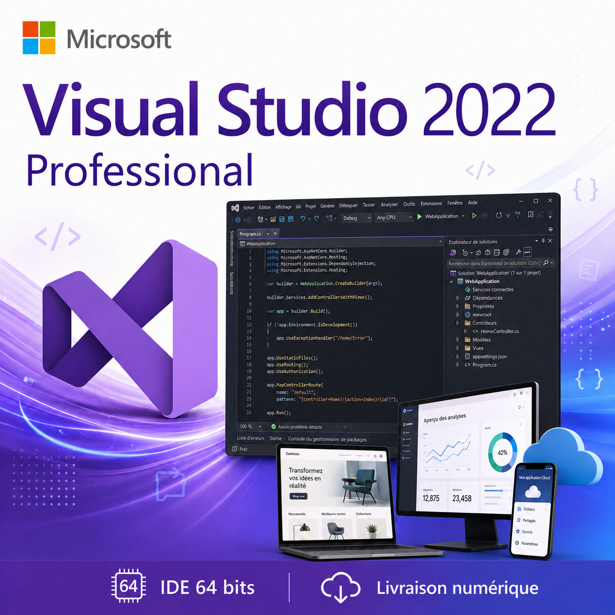 Microsoft Visual Studio 2022 Professional – version française