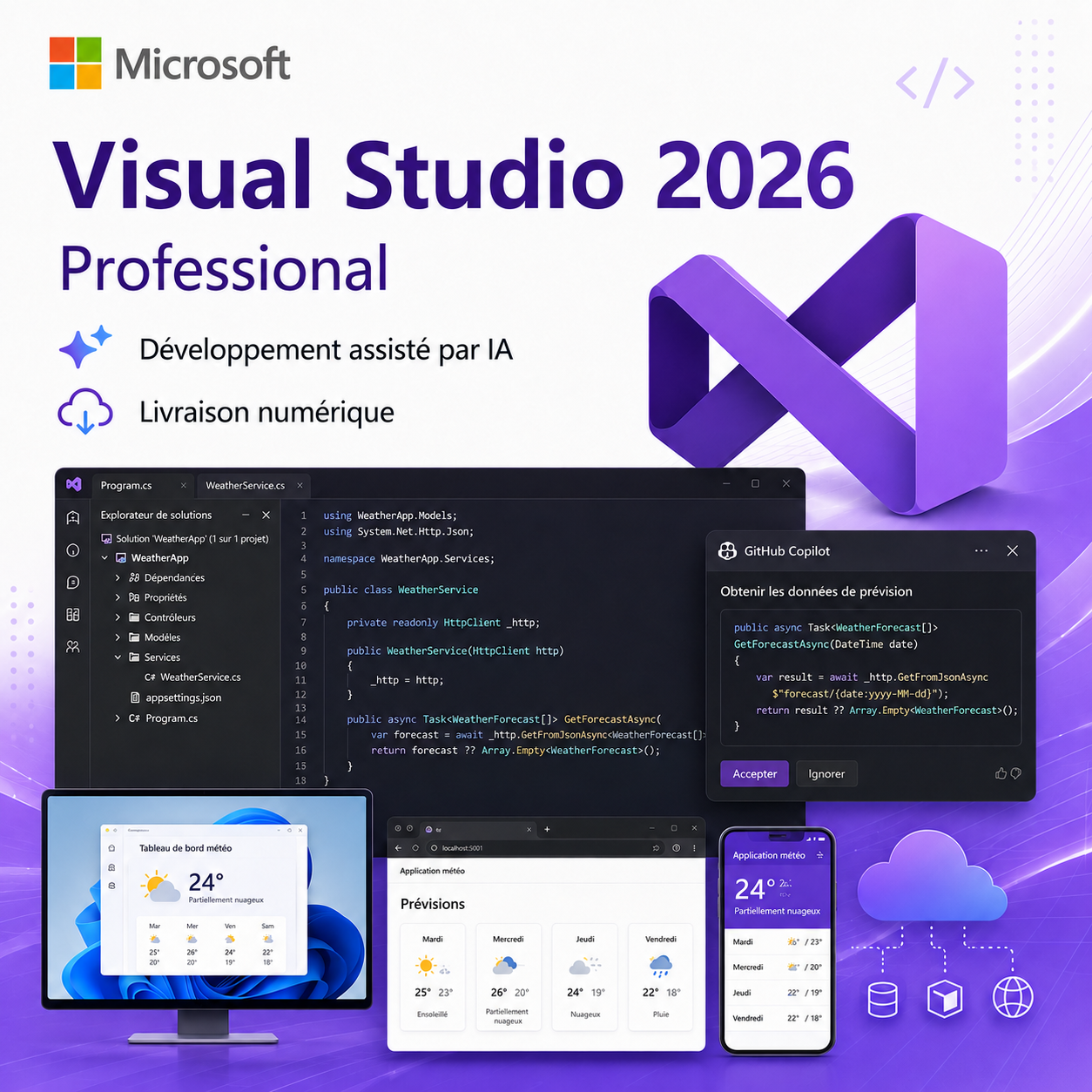 Microsoft Visual Studio 2026 Professional – version française