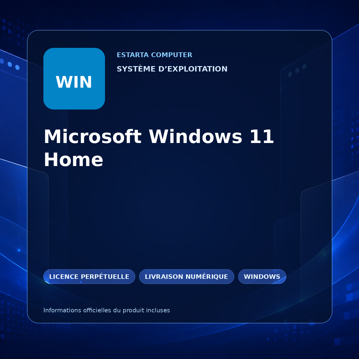 Microsoft Windows 11 Home – image du logiciel numérique