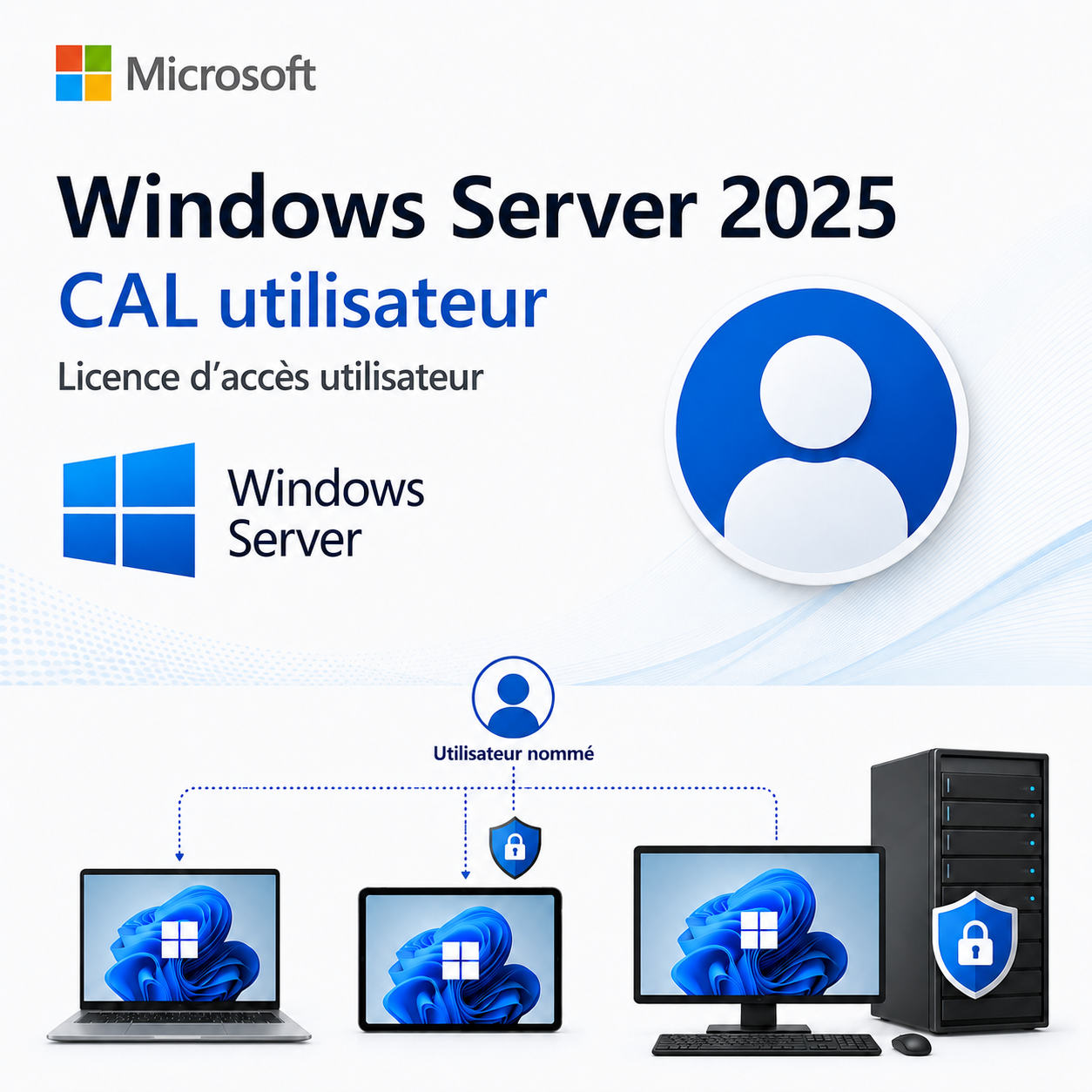 Microsoft Windows Server 2025 – CAL utilisateur